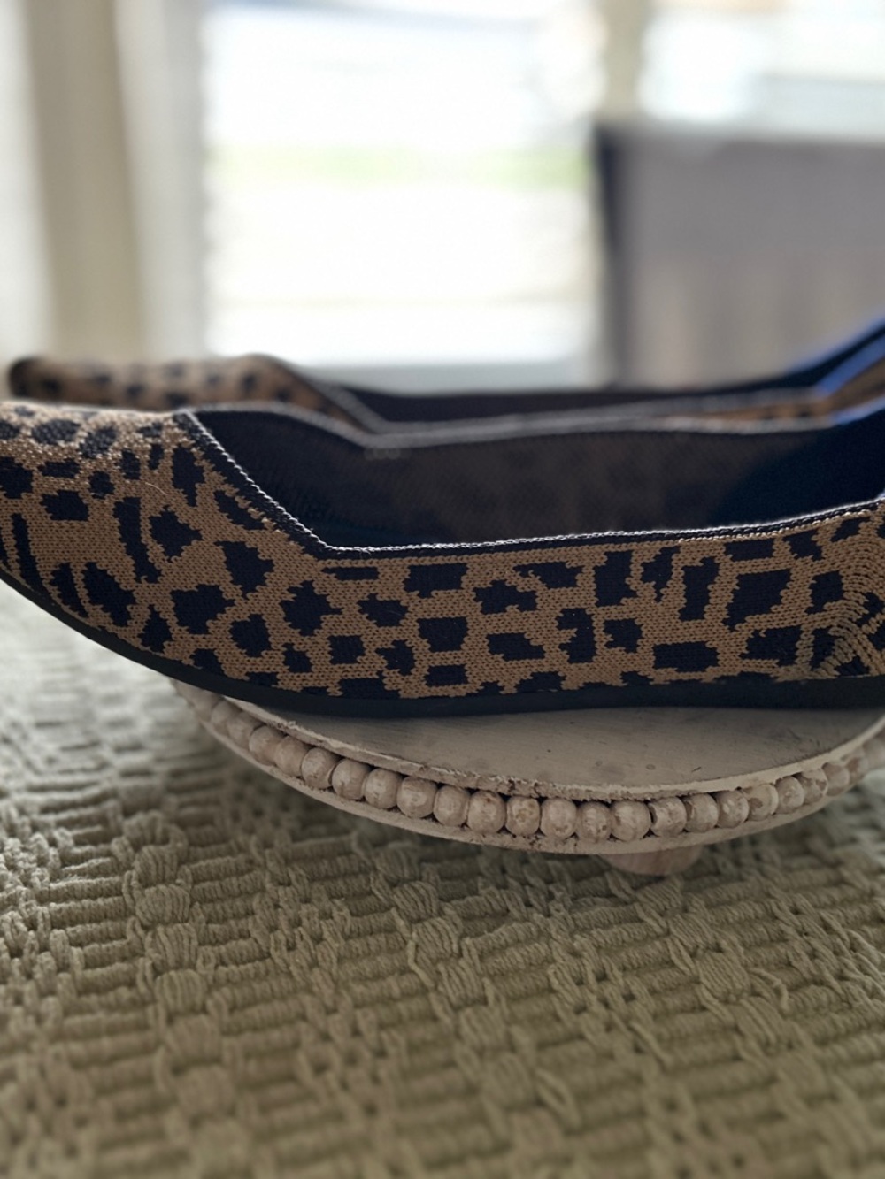 Rothy's Leopard-Print Pointed Flats in Tan and Black - Picture 2 of 5
